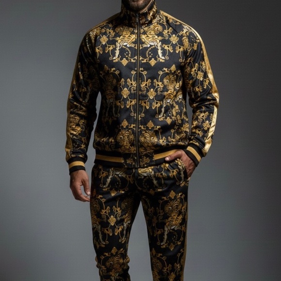 Tiger print track suit set - Picture 1 of 3